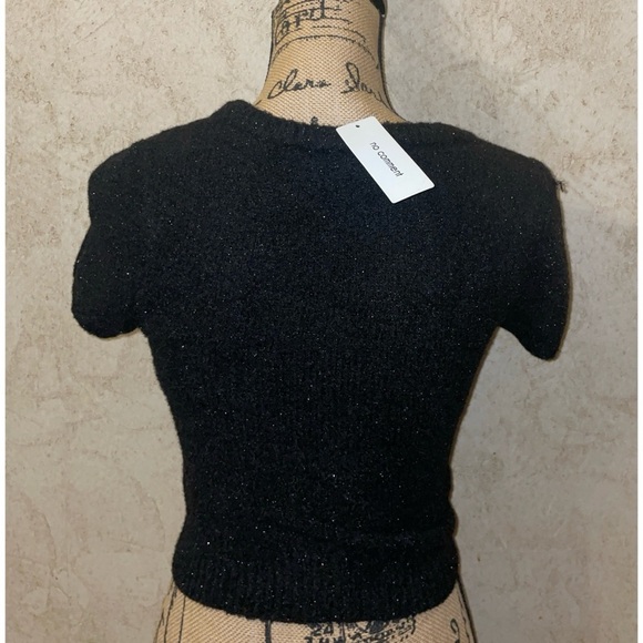 No Comment Black Shimmer Top - Picture 3 of 4